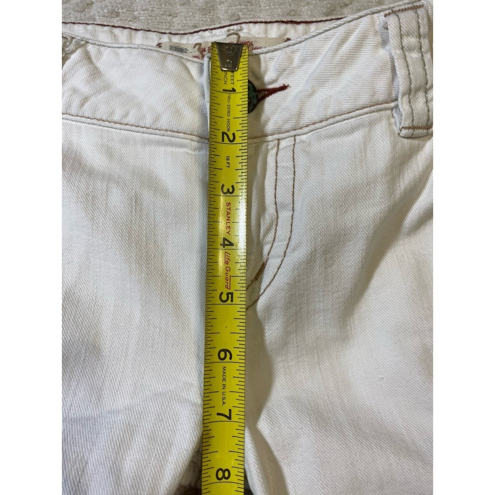 1921 Handcrafted Denim White Flare Jeans Western Glove Works Heavy Stitch 31x28 - Picture 5 of 12